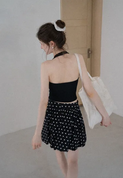 Women's Ribbed Halter Tank Top