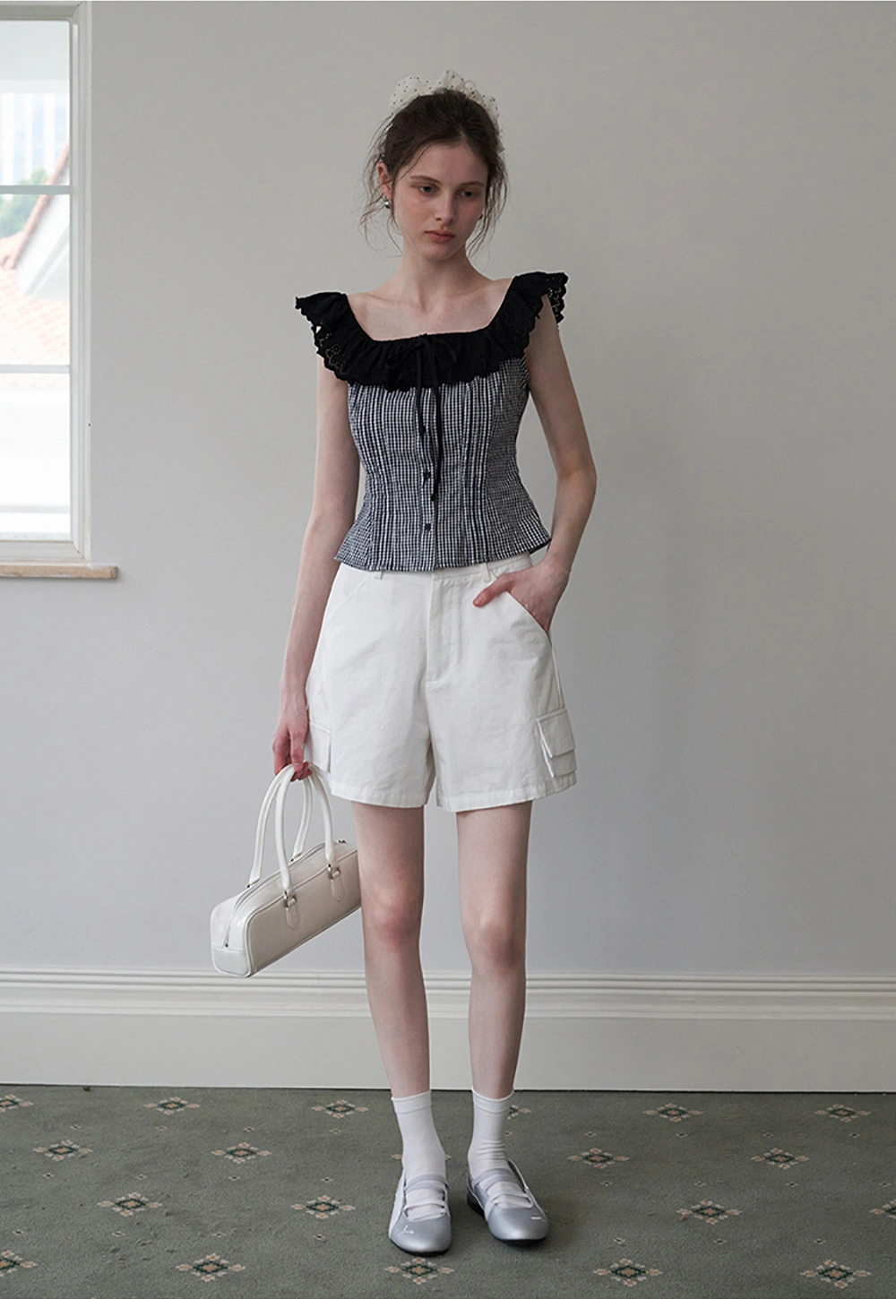 Women's Embroidered Lace Off Shoulder Top