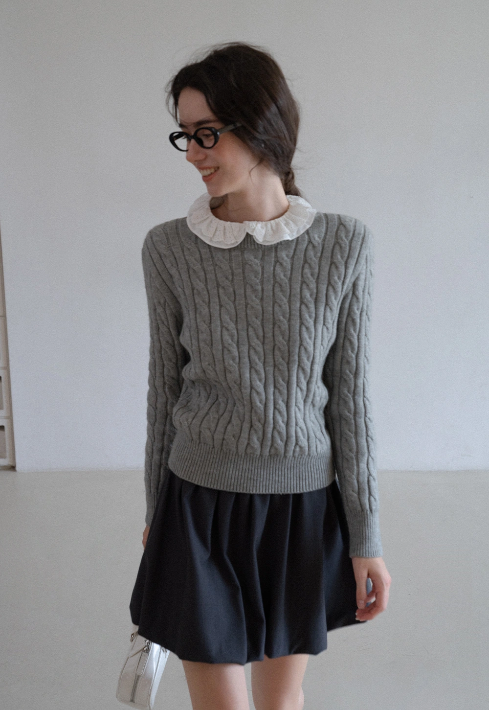 Womens Classic Cable Knit Sweater