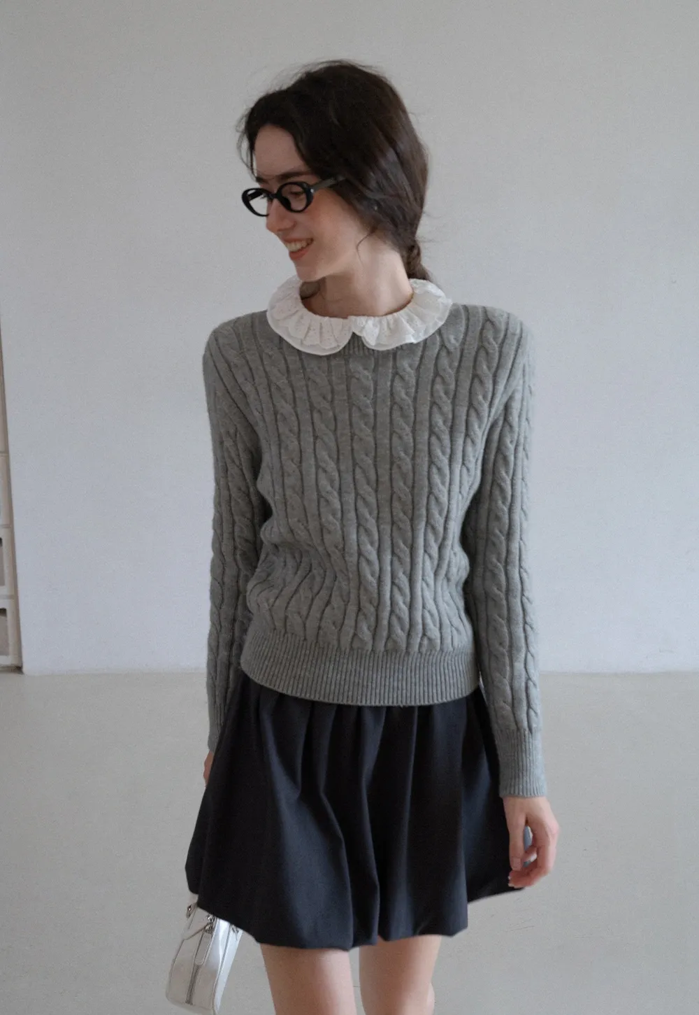 Womens Classic Cable Knit Sweater