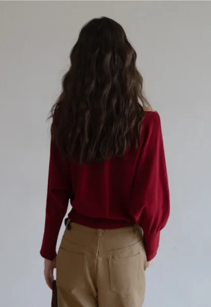 Off Shoulder Strap Detail Pullover