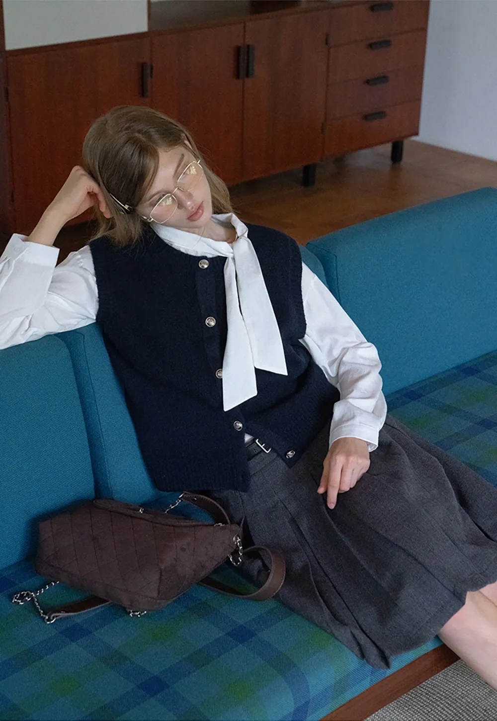 Women’s Pleated Mini Skirt with Belt