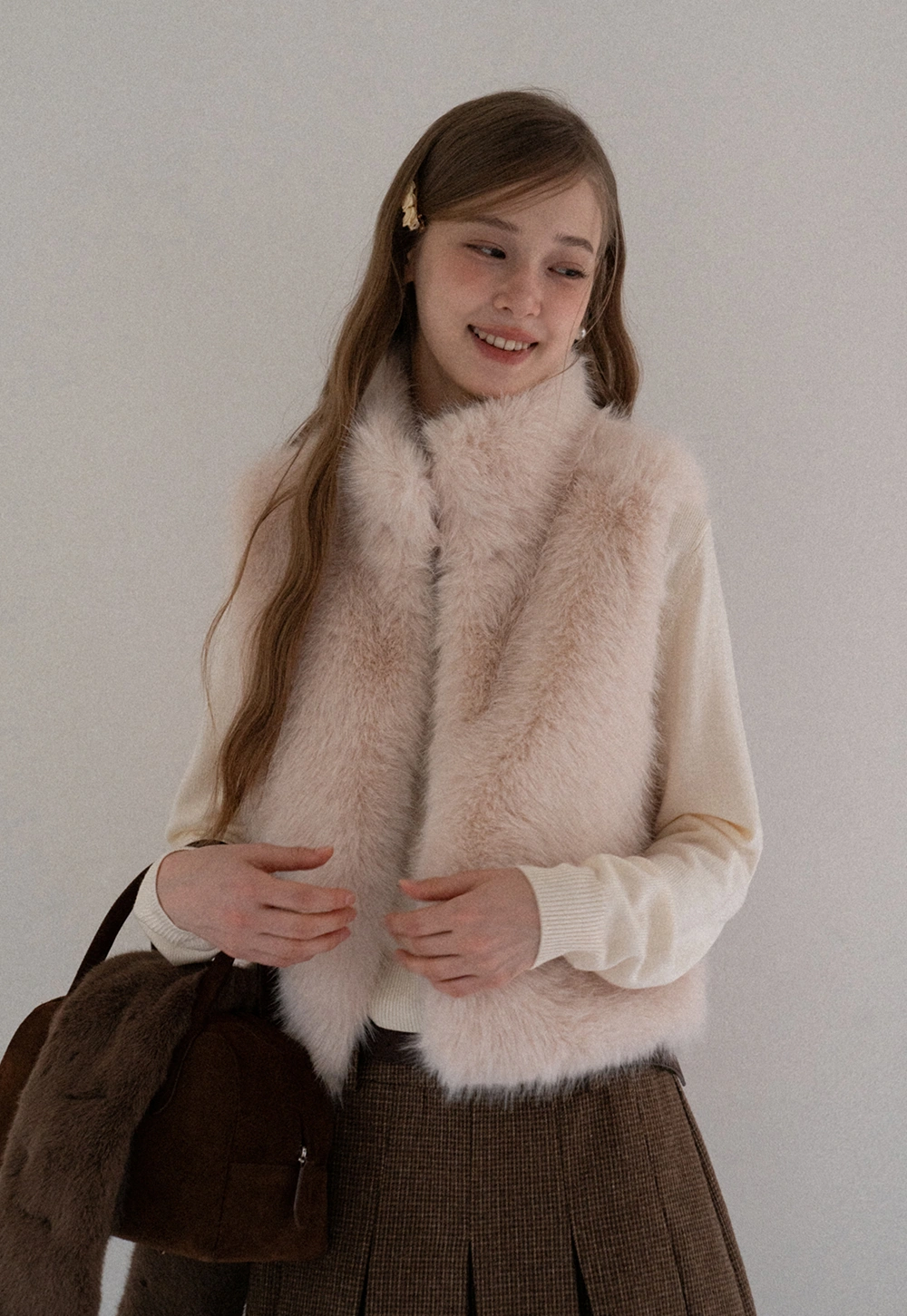 Women Sweet Style Bow Tie Long Sleeve Knitwear