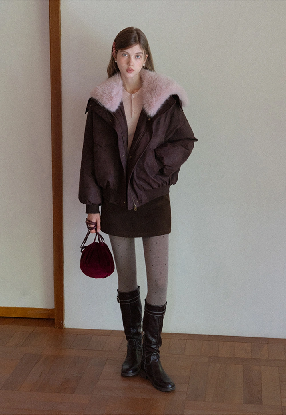 Women Soft Knit Polo Sweater Long Sleeve Pullover