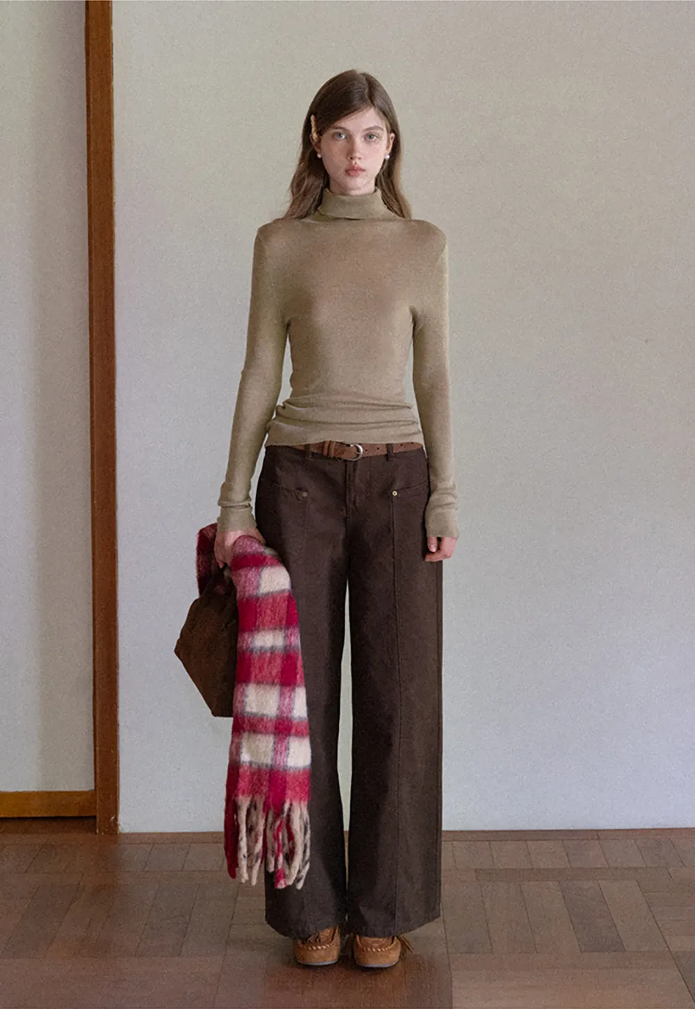 High-Waist Wide-Leg Utility Pants