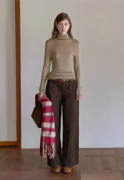 High-Waist Wide-Leg Utility Pants