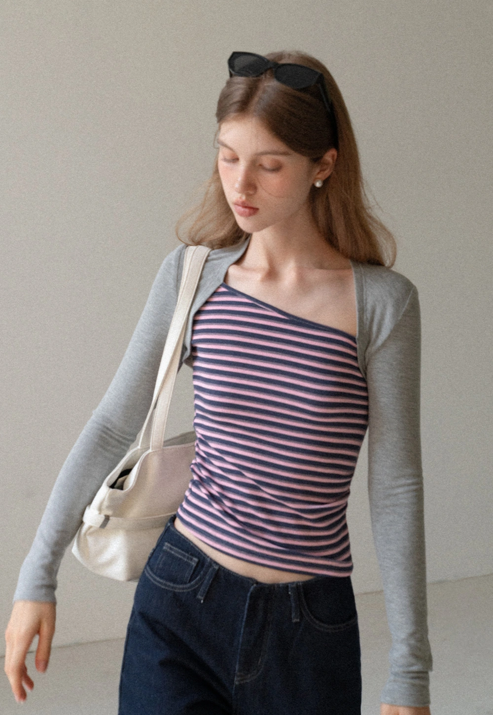 Women Casual High Waist Straight Leg Denim Pants