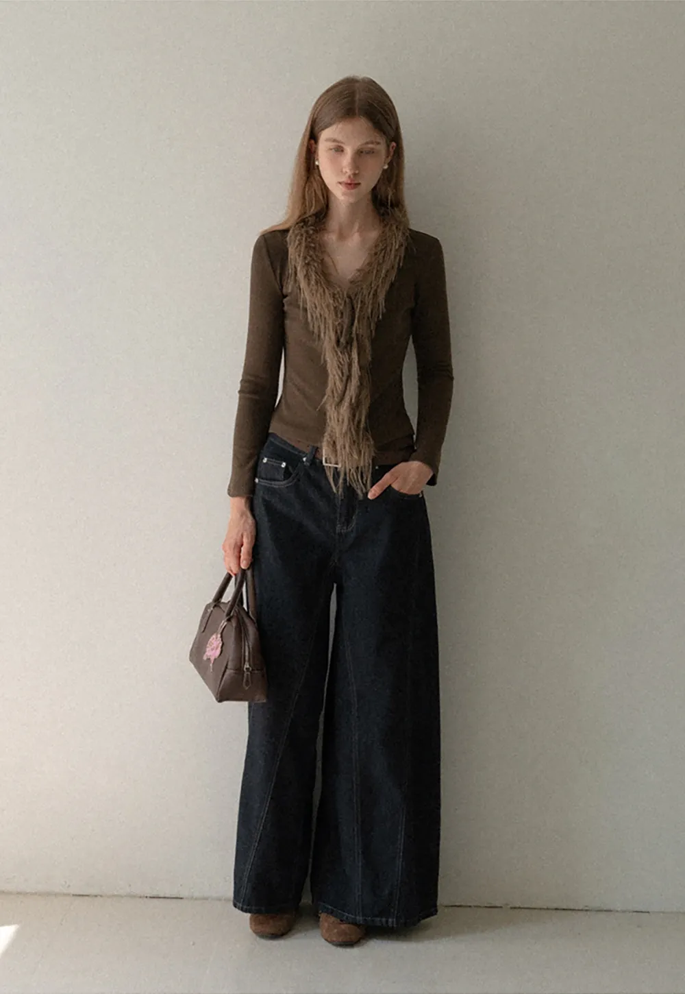 Women High Waist Wide Leg Denim Jeans Pants