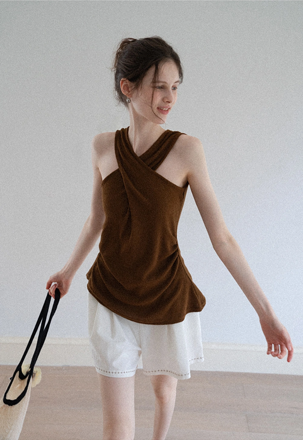 Women's Belted Pleat-Front Bermuda Shorts