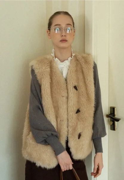 Women V-Neck Cardigan with Puff Long Sleeves