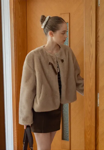 Suede Belted Mini Skirt