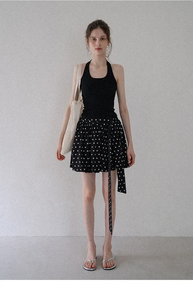 Women's Ribbed Halter Tank Top