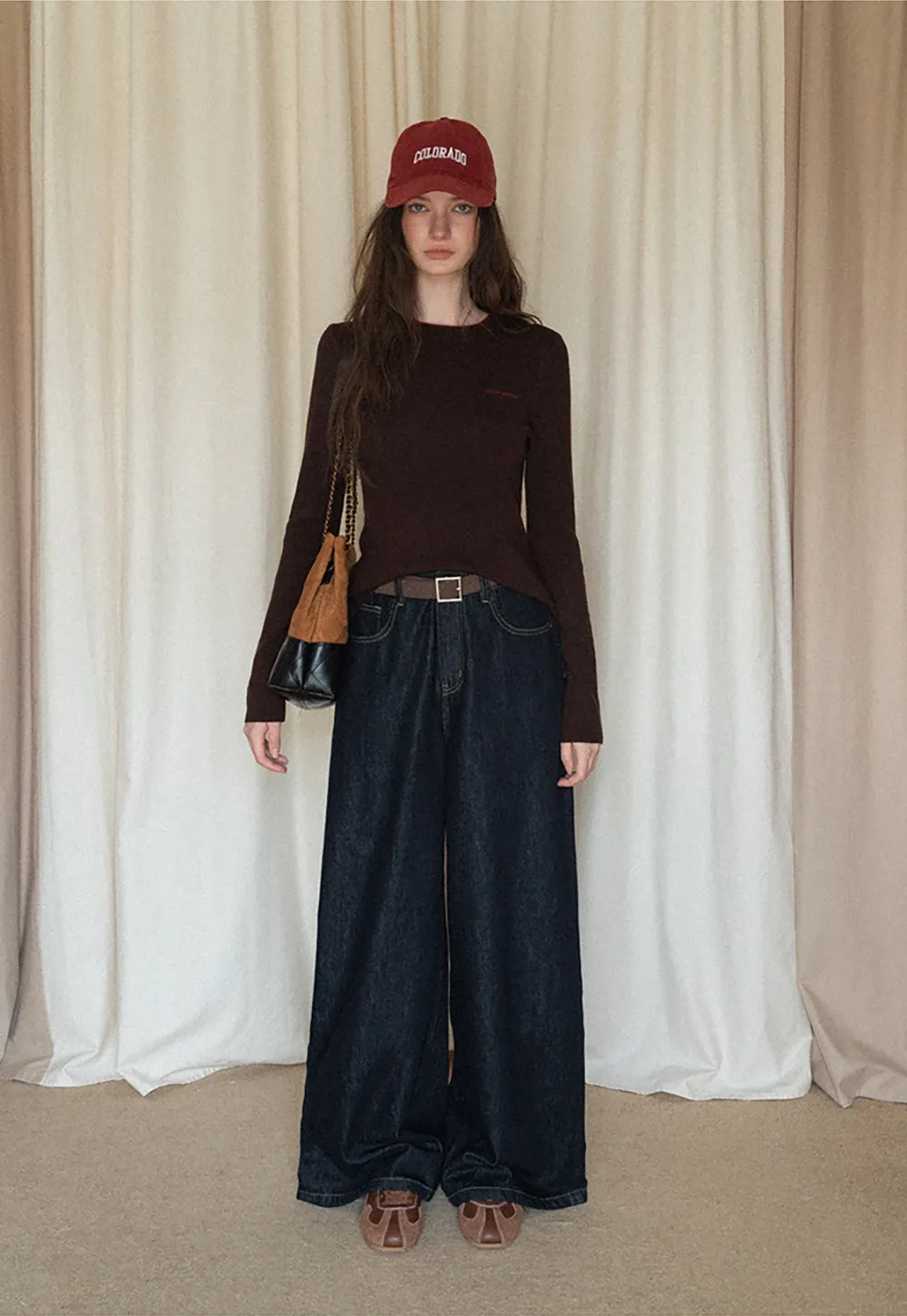 Women Long Sleeve Crop Knit Top