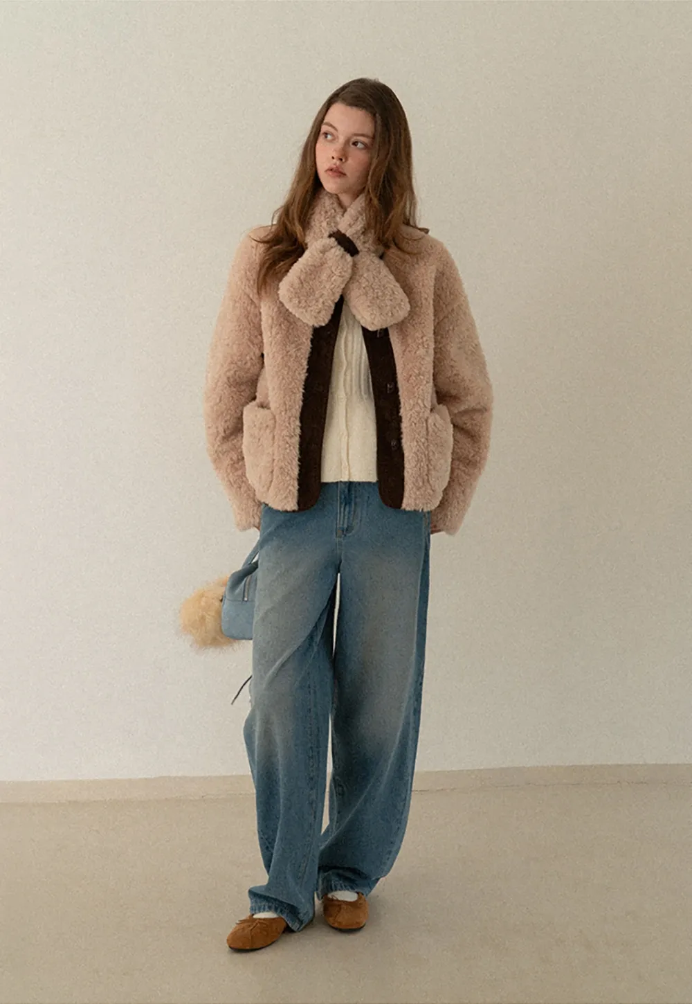 Comfortable Plush Coat with Stylish Collar and Buttons