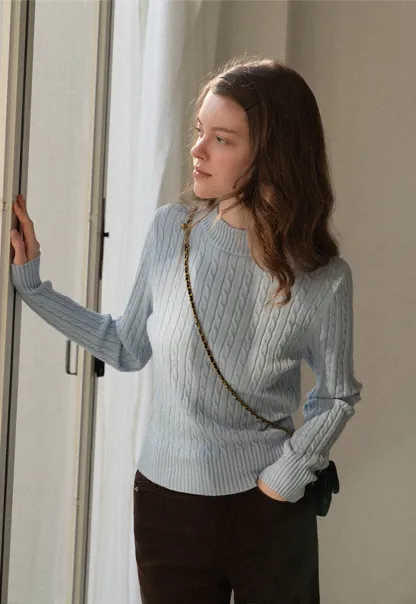 Soft Cotton Wide-Leg Pants with Button Detail