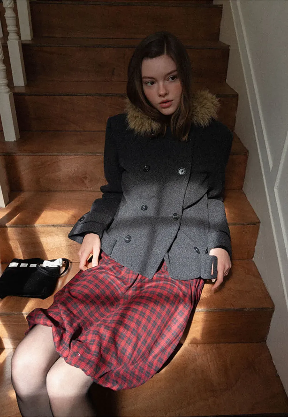 Bubble Hem Mini Skirt