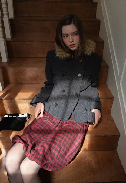 Bubble Hem Mini Skirt