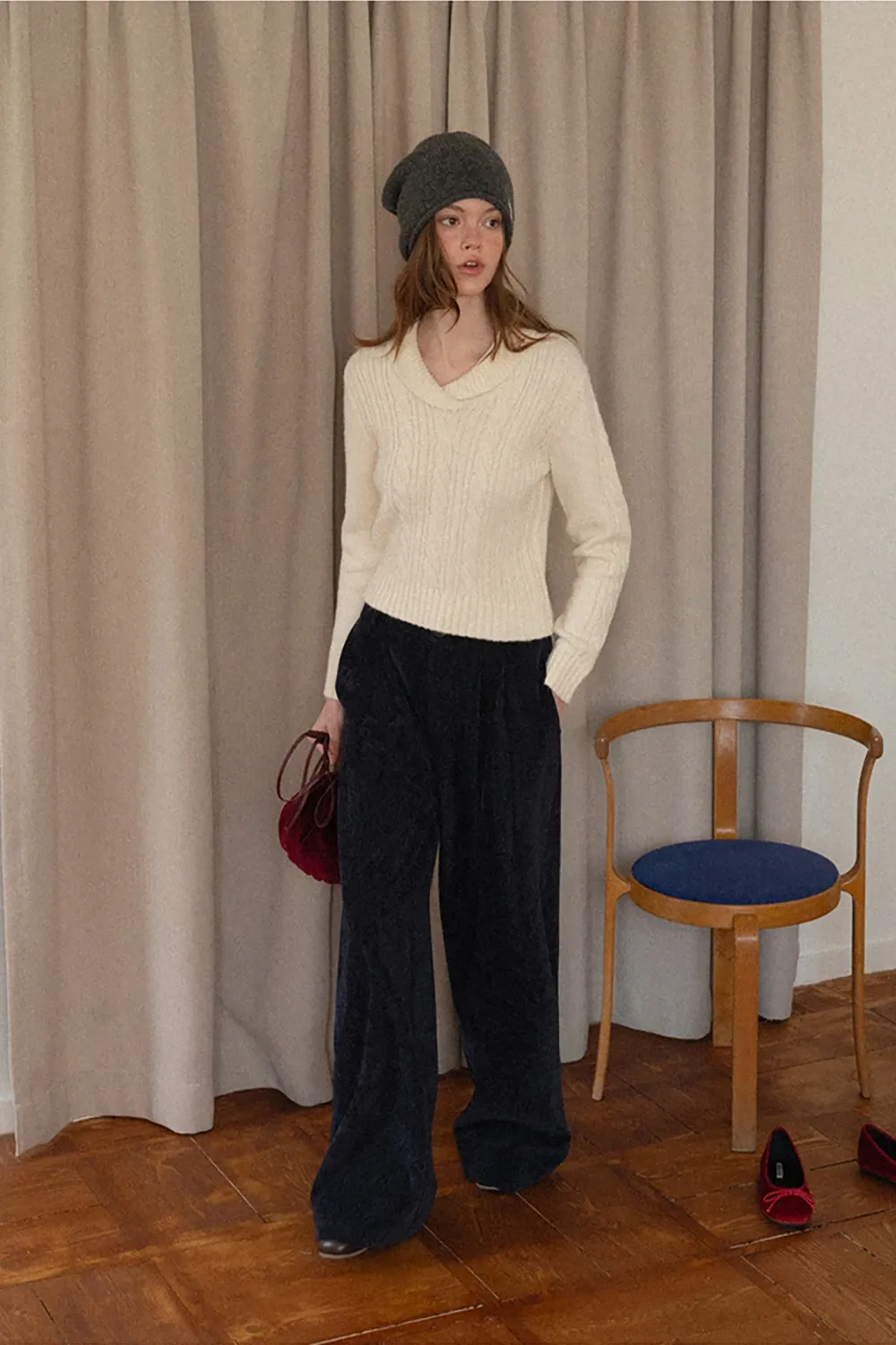 Cozy Ribbed Cable Knit Sweater