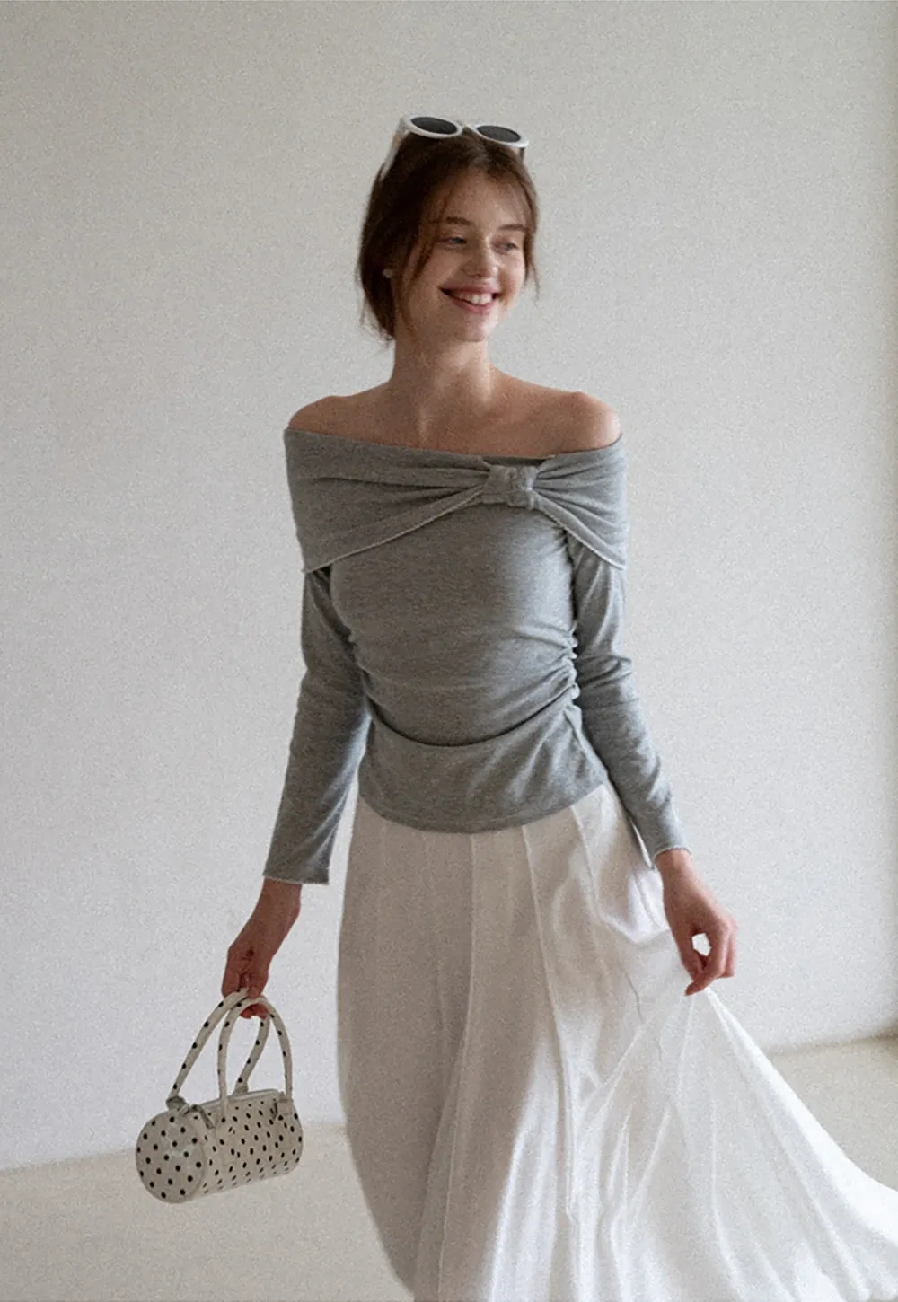 Women's High Waist Pleated Maxi Skirt