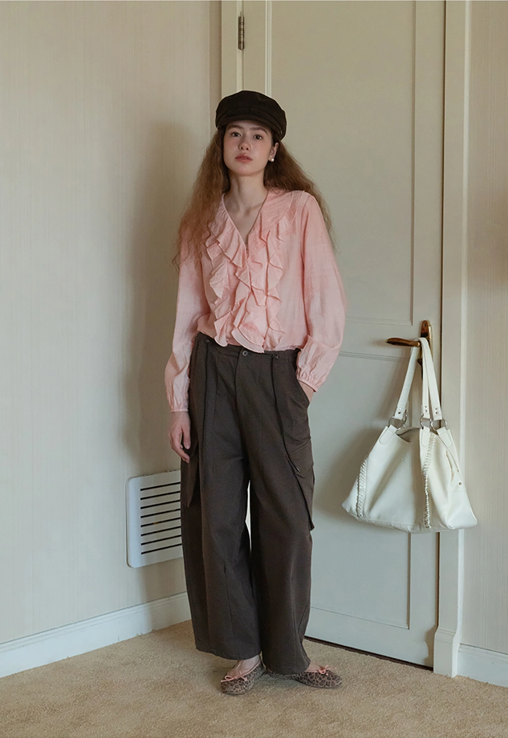 Womens High Waist Cargo Pants