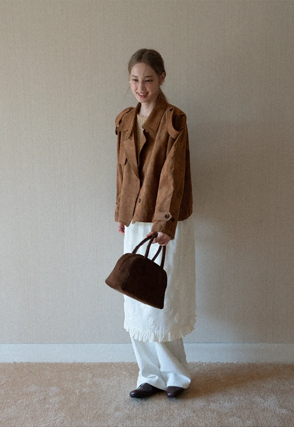 Women’s White High Waist Straight Leg Pants