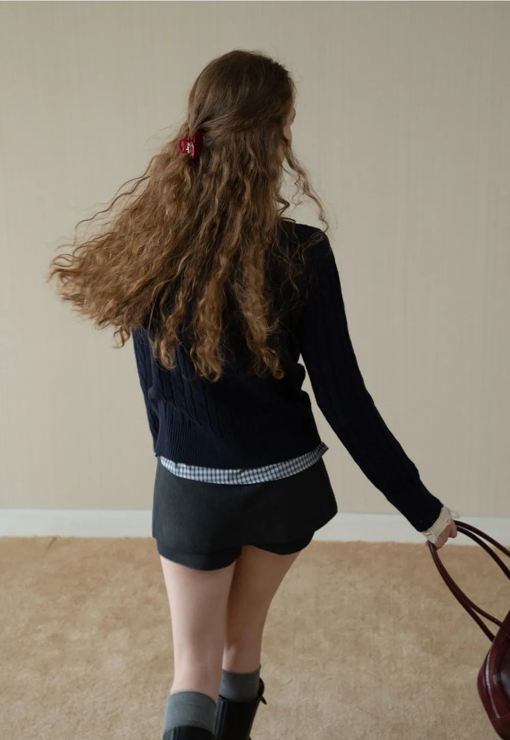 Layered Skort with Button Detail