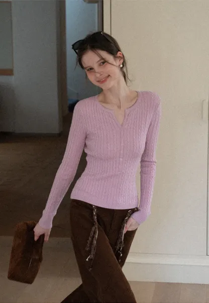 Women Wide-Legged Brown Corduroy Pants
