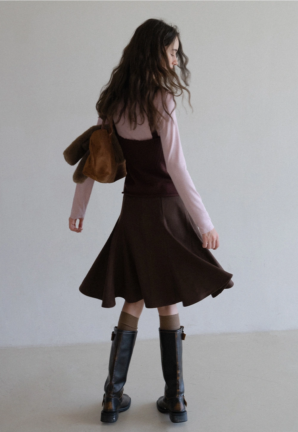 Womens 2 Piece Set Knit Cami Top with Long Sleeve Tee