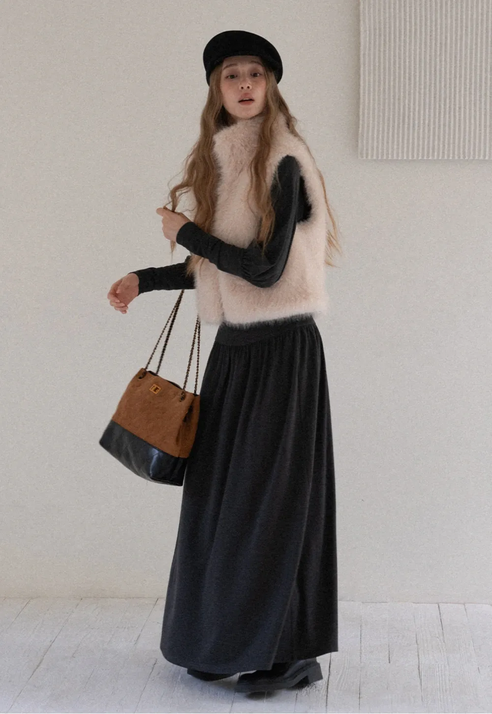 Women High Neck Long Sleeve Maxi Dress Elegant Casual Outfit