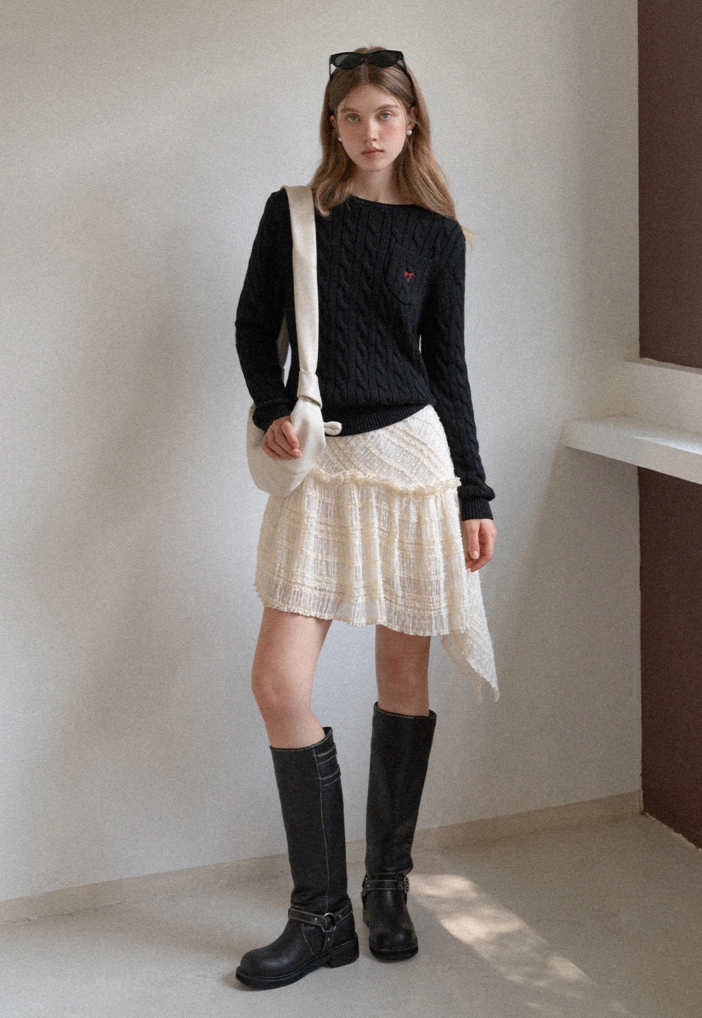Women Cable Knit Sweater Long Sleeve Pullover Fall
