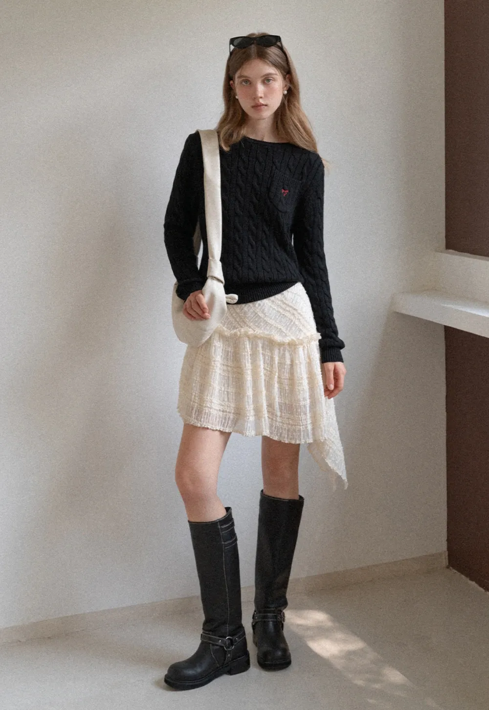 Women Cable Knit Sweater Long Sleeve Pullover Fall