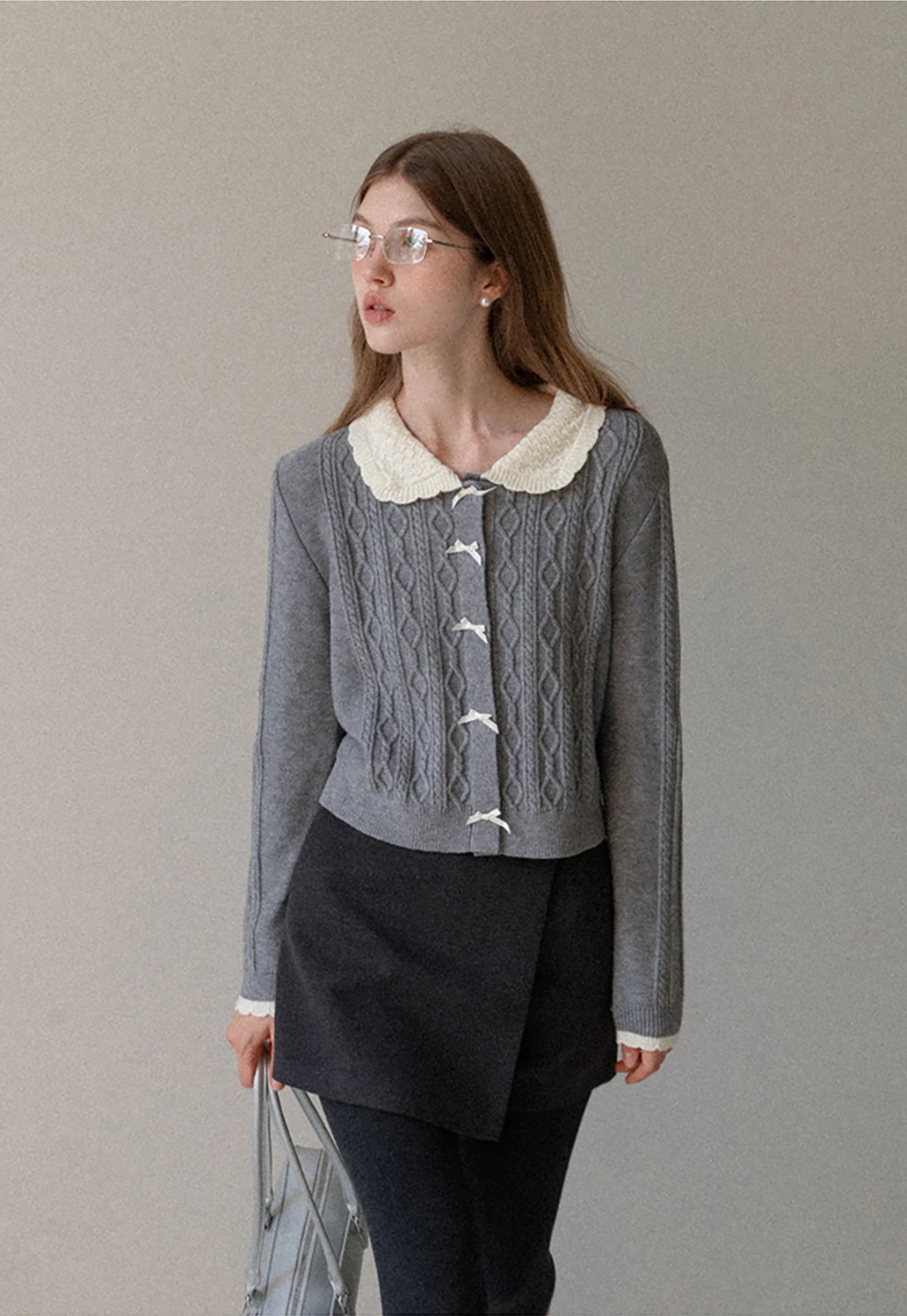 Womens Wool Wrap Mini Skirt