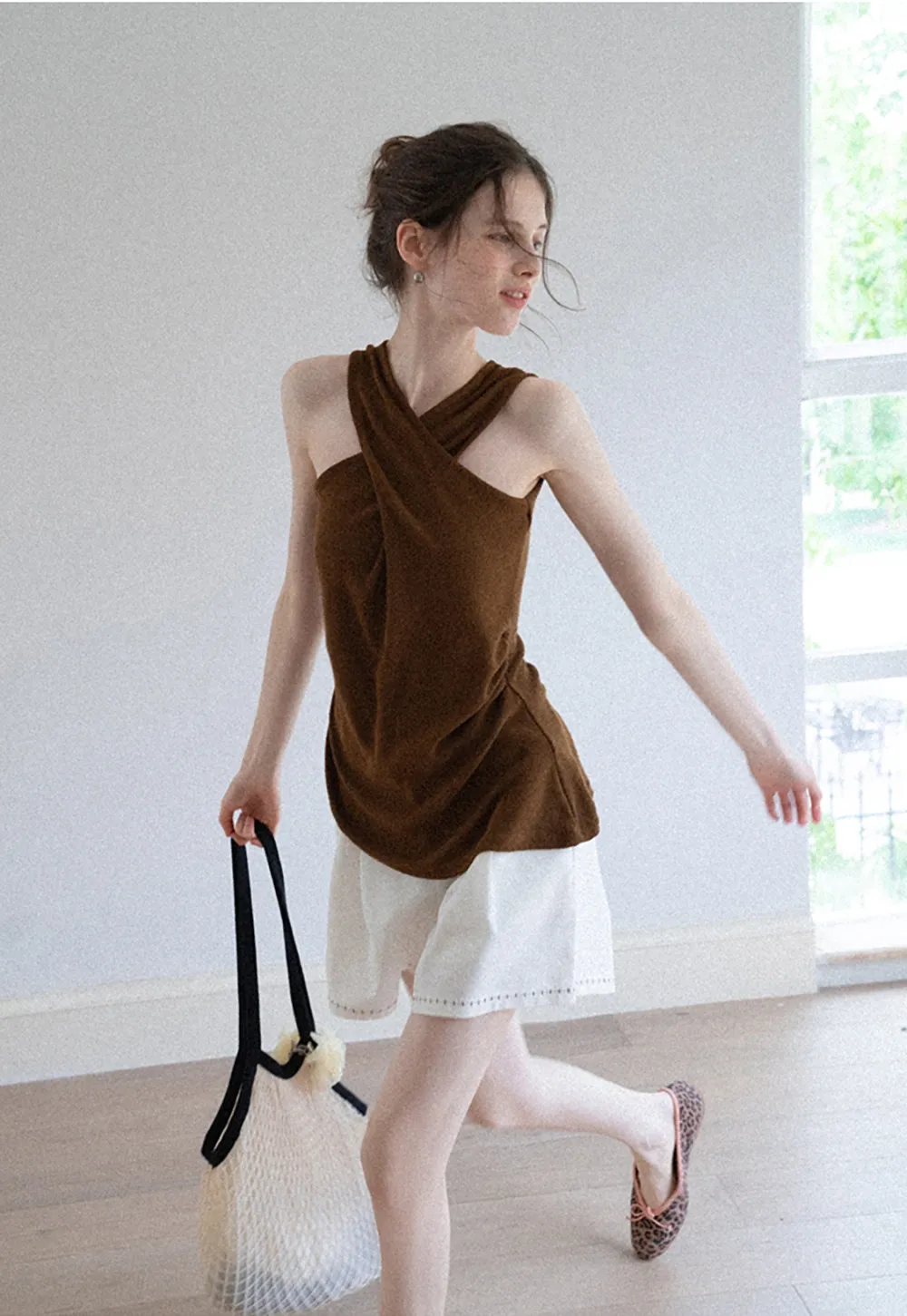 Women's Belted Pleat-Front Bermuda Shorts