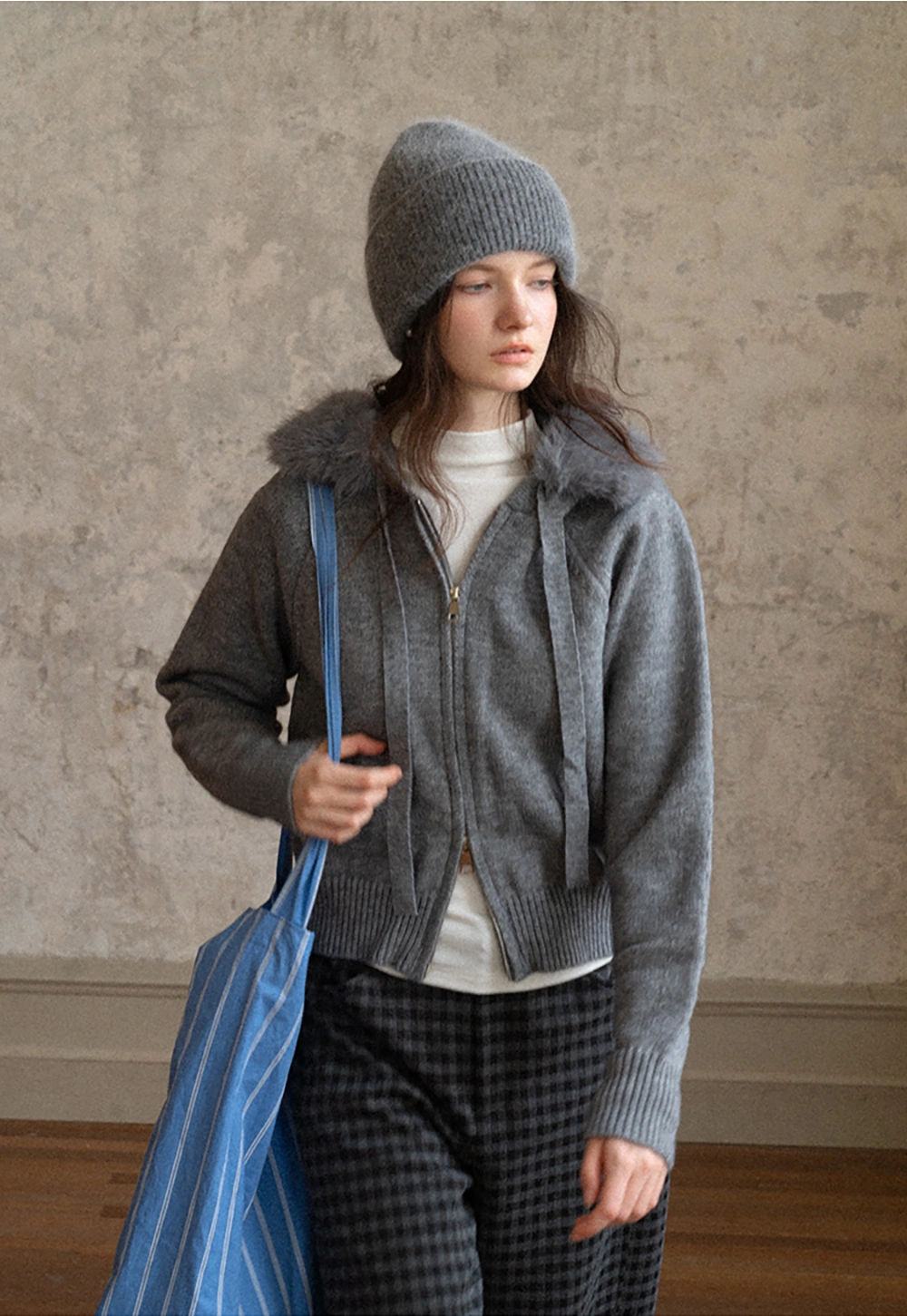 Plaid High-Waisted Wide Leg Pants for Women