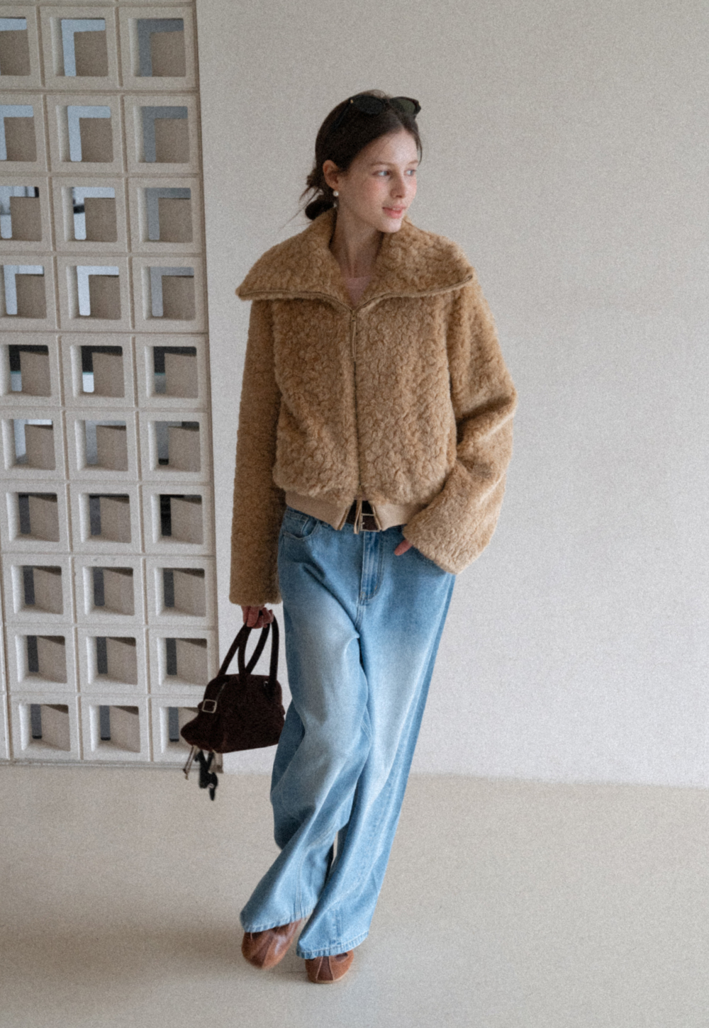 Fuzzy Textured Short Jacket 