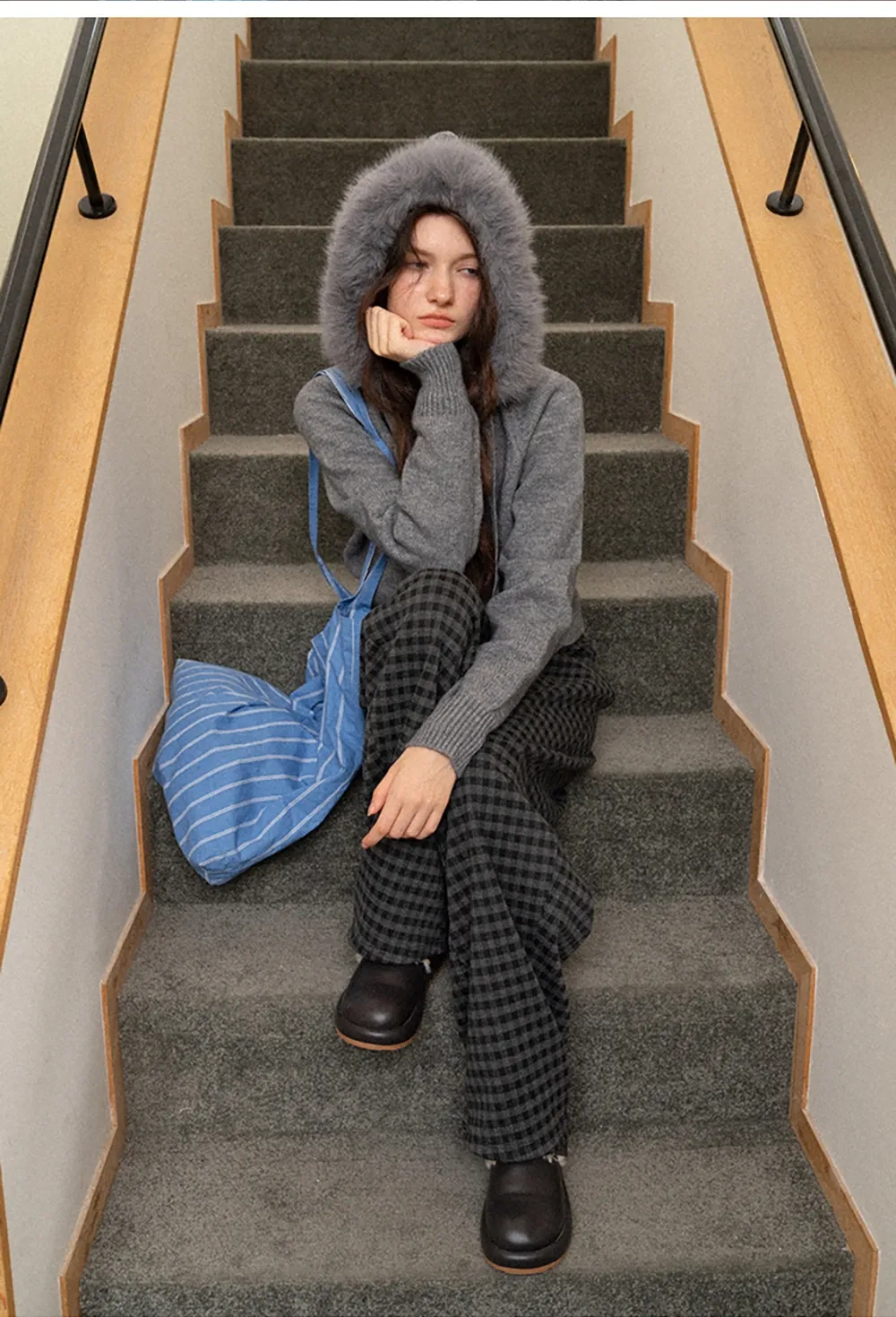 Plaid High-Waisted Wide Leg Pants for Women