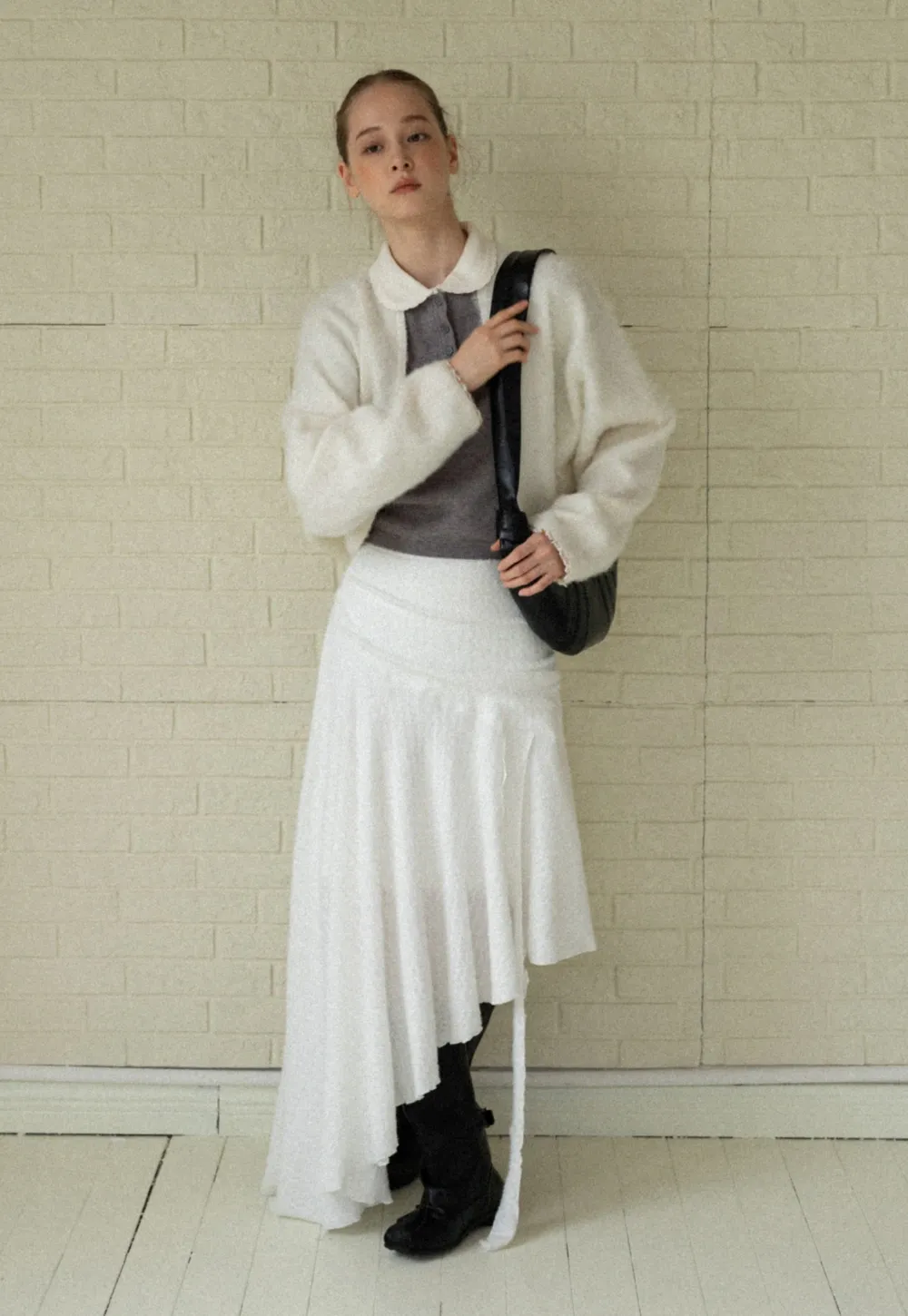 Elegant White Flared Skirt