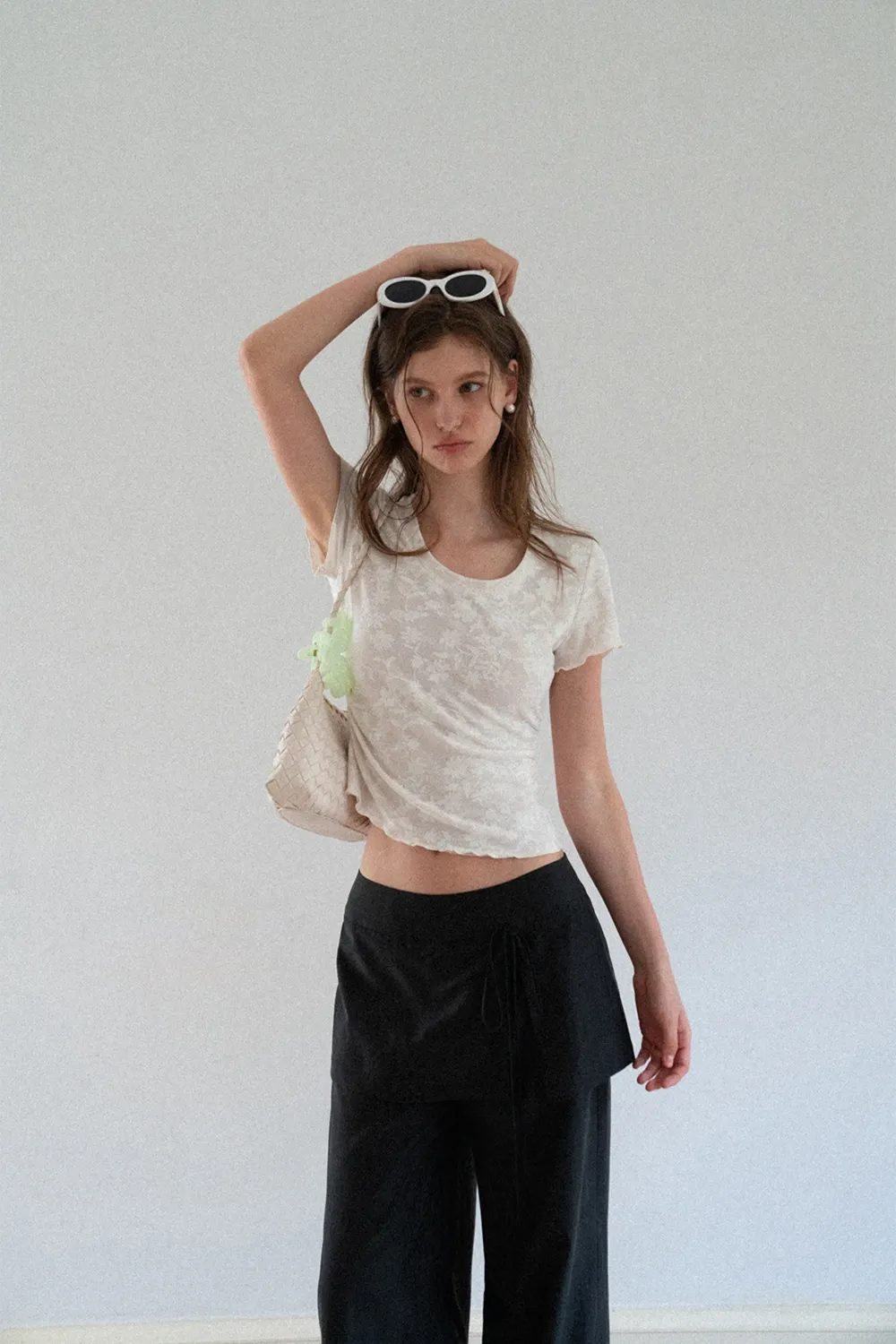 Drawstring Waist Wide Leg Casual Pants
