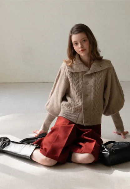 Flowy Skirt-Style Wide-Leg Cropped Trousers