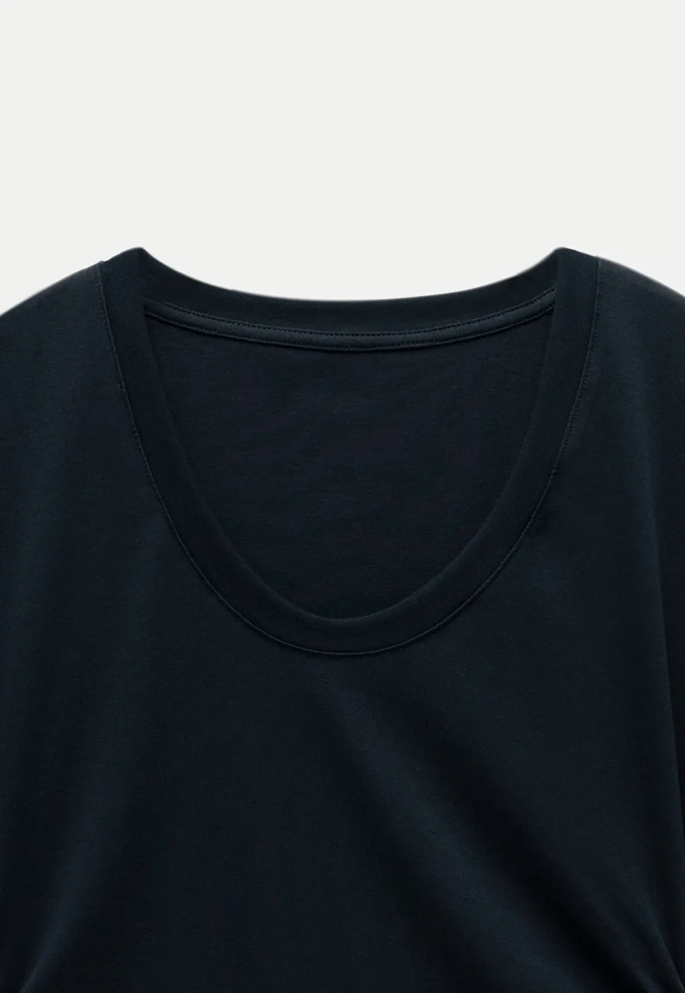 Women’s Side-Ruched Cap-Sleeve Tee