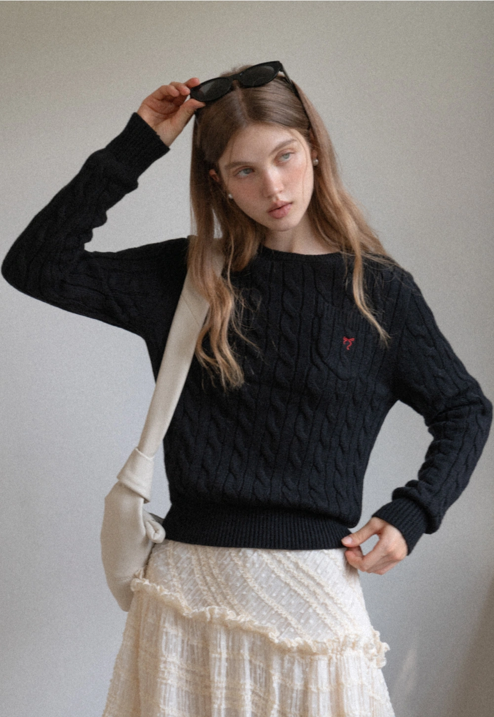 Women Cable Knit Sweater Long Sleeve Pullover Fall