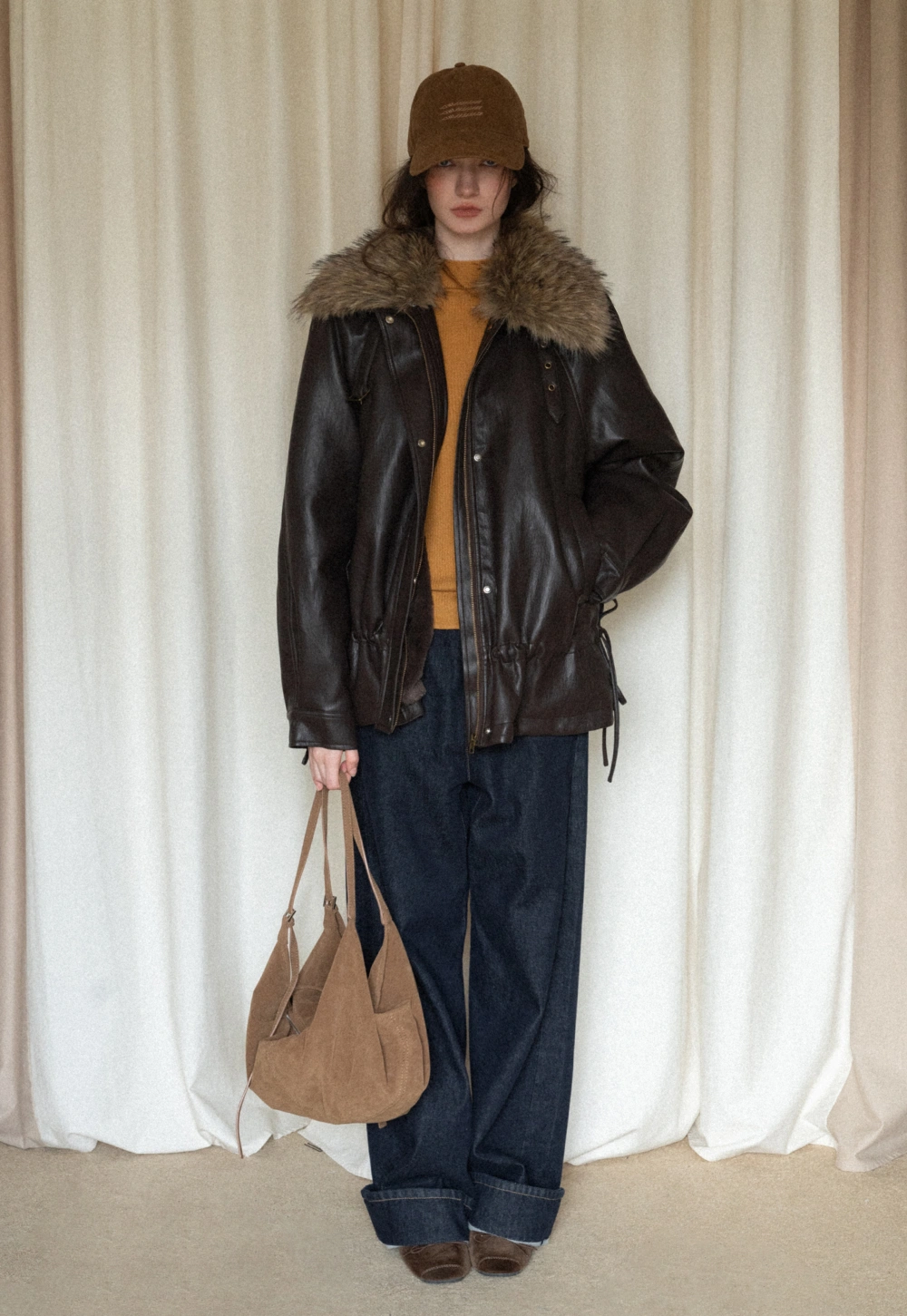 Classic Loose Fit Wide Leg Jeans for Women