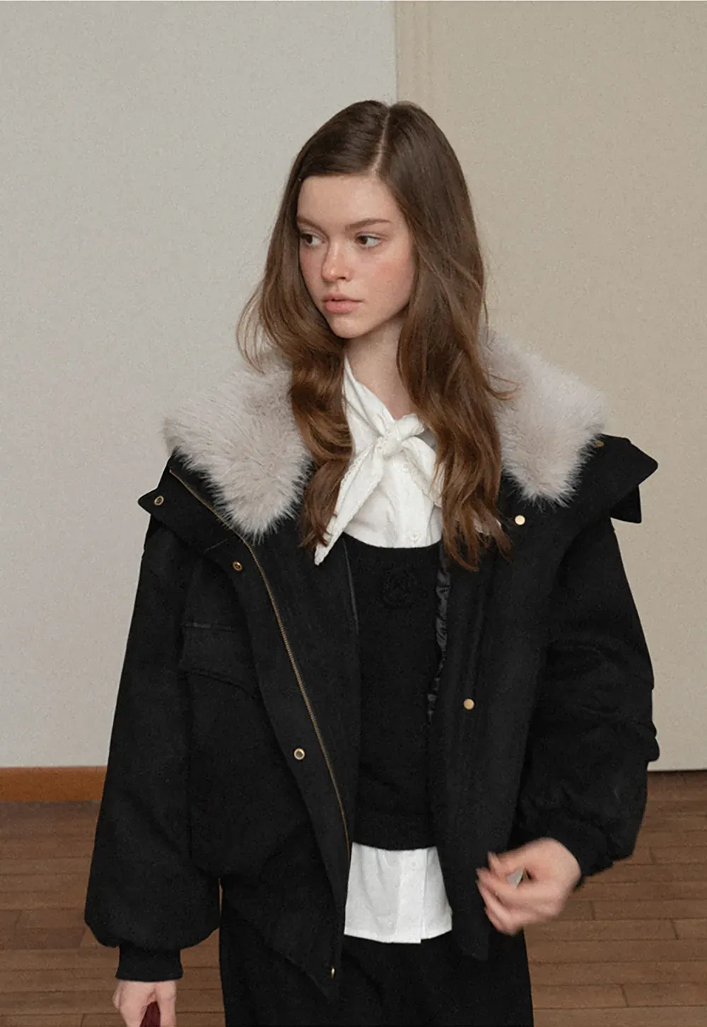 Oversized Peter Pan Collar Blouse