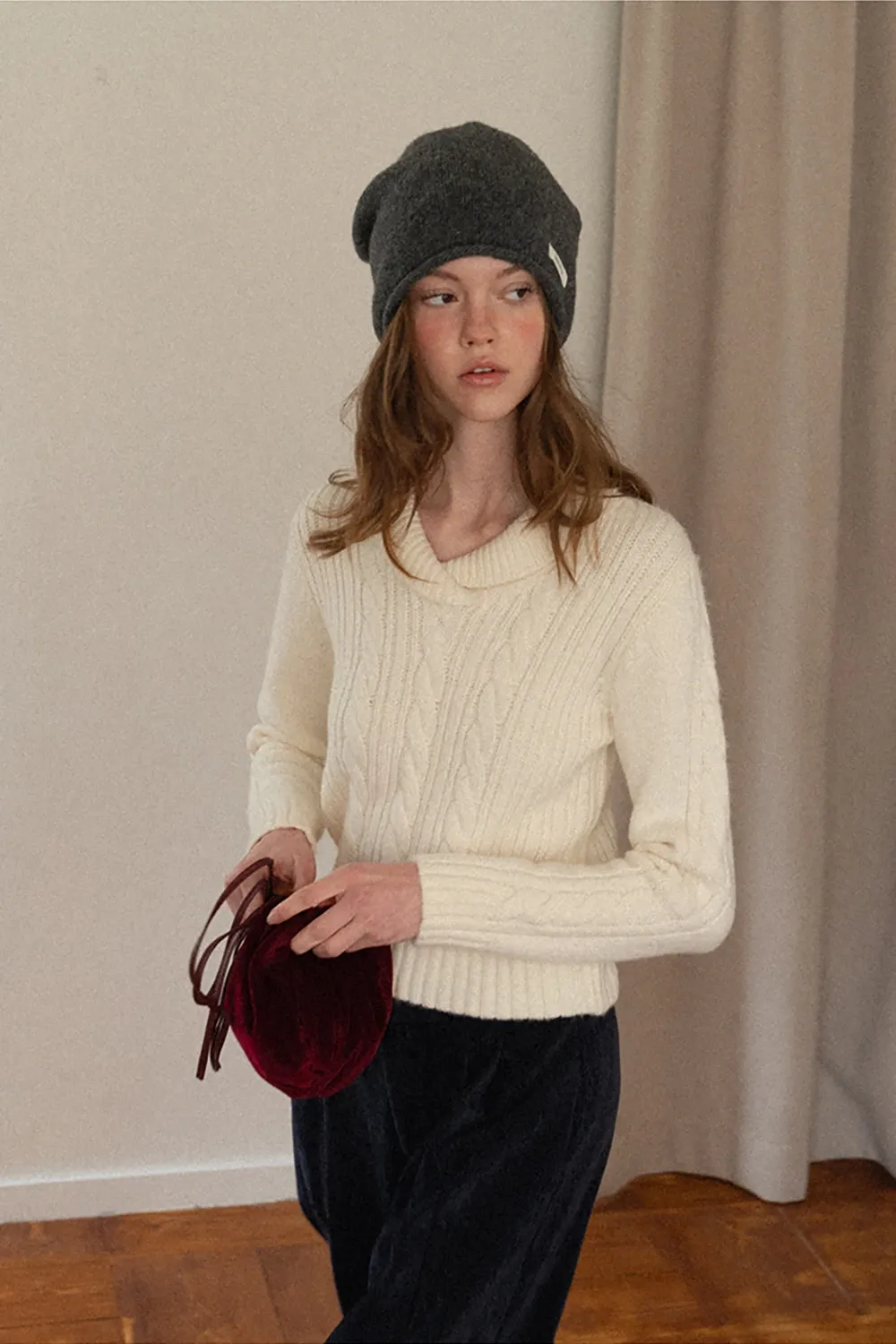 Cozy Ribbed Cable Knit Sweater