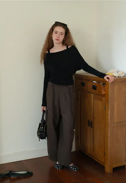 Womens High Waist Cargo Pants