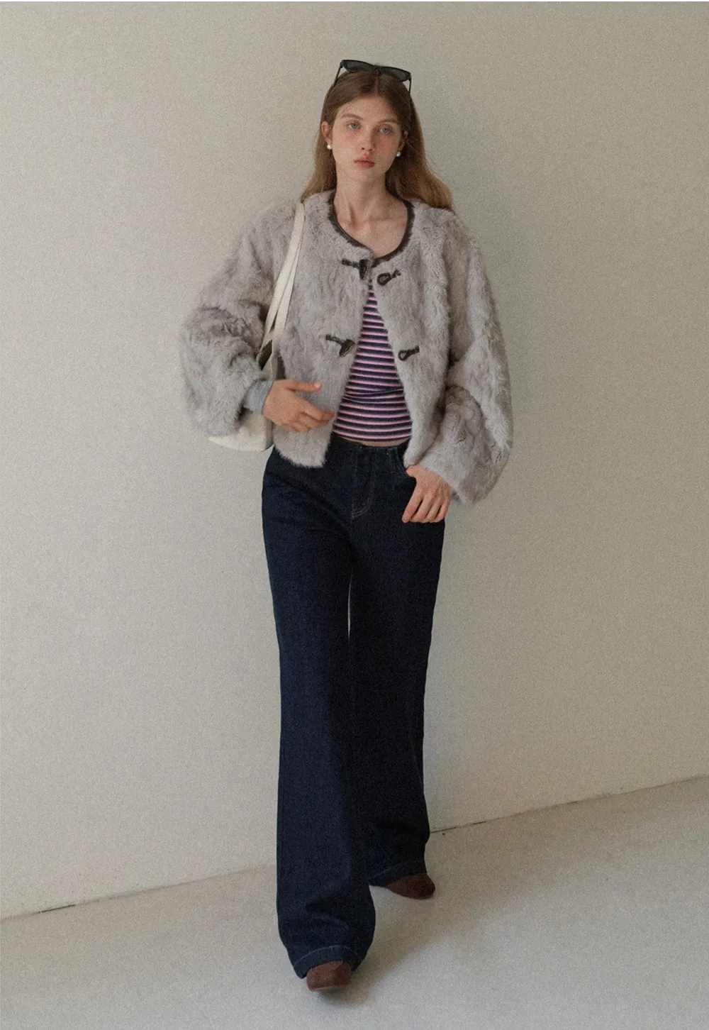 Women Casual High Waist Straight Leg Denim Pants