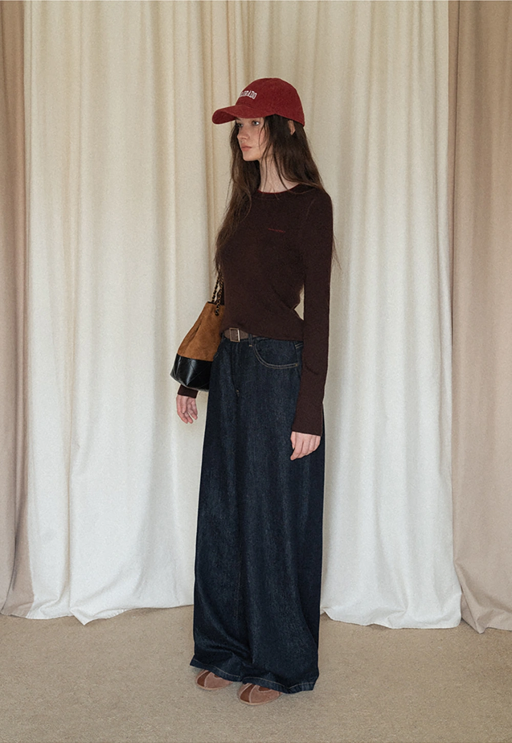 Women Long Sleeve Crop Knit Top