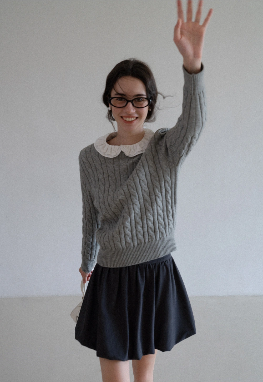 Womens Classic Cable Knit Sweater