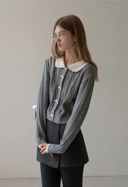 Faux Two Piece Wool Blend Mini Skirt