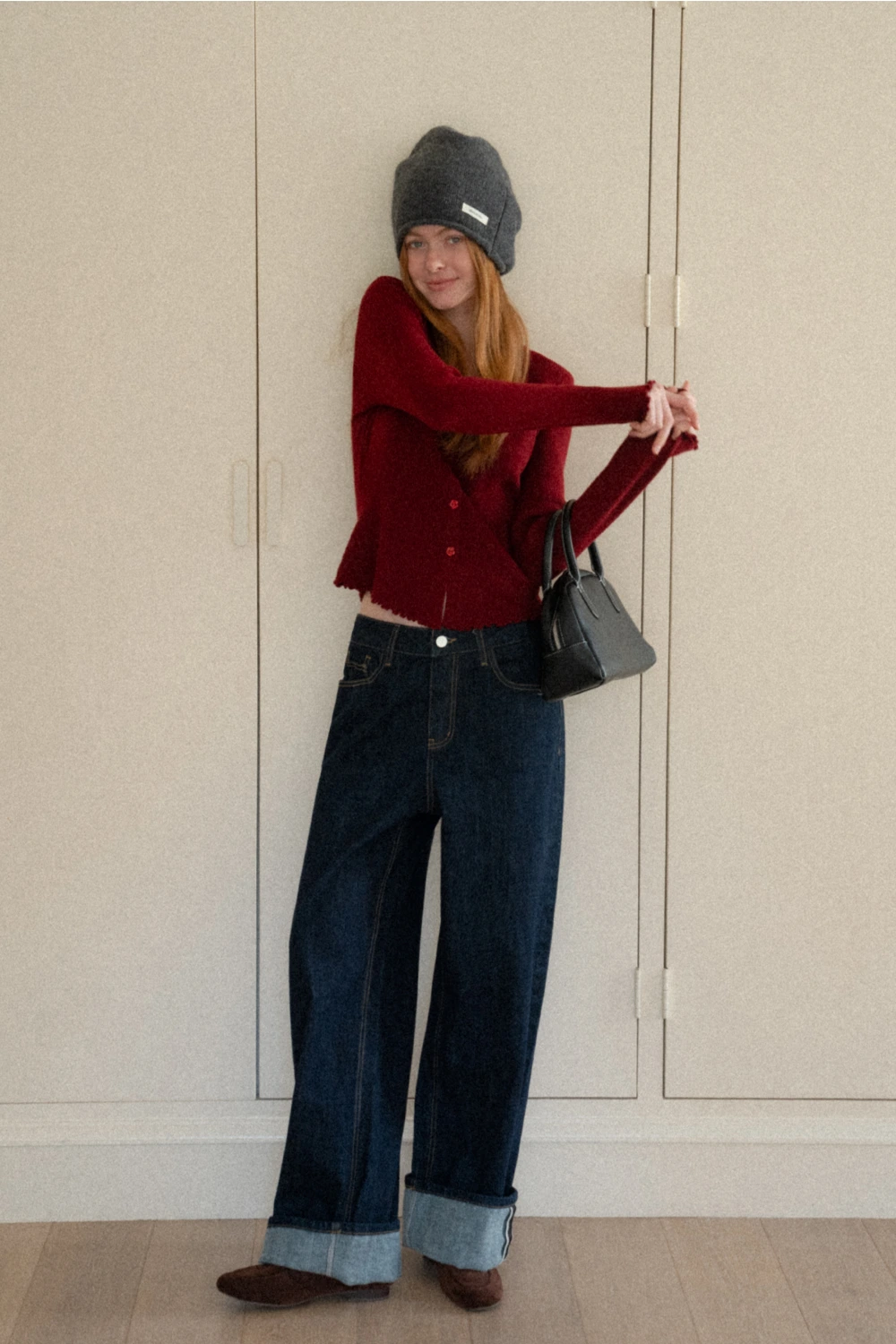 Lace Trim Ribbed Knit Top